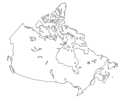 Carte Canada vierge